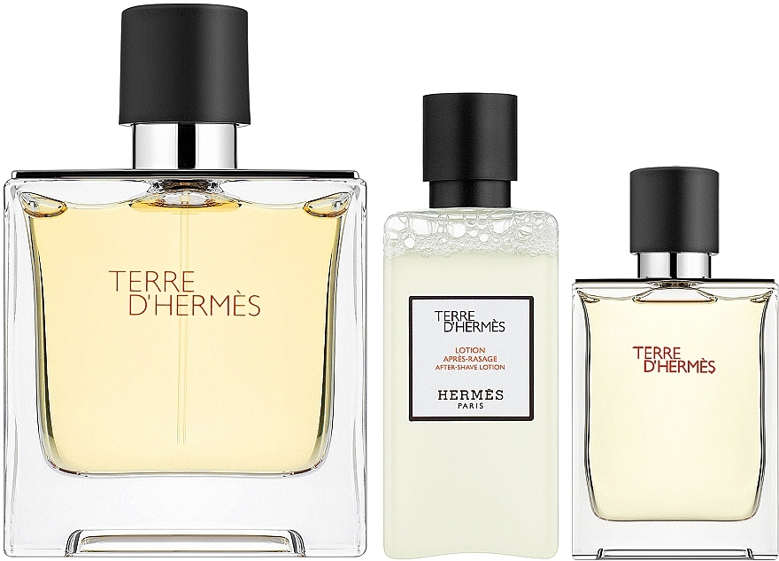 Hermes Terre d'Hermes Parfum - Duftset (Eau de Parfum 75ml + Eau de Parfum 12.5 ml + After Shave Lotion 40ml) — Bild N2