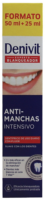 Aufhellende Zahnpasta Anti-Stain Intense - Denivit — Foto N3