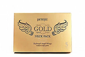 Hydrogel-Halsmaske mit Plazenta - Petitfee & Koelf "HYDROGEL ANGEL WINGS" Gold Neck Pack — Bild N3