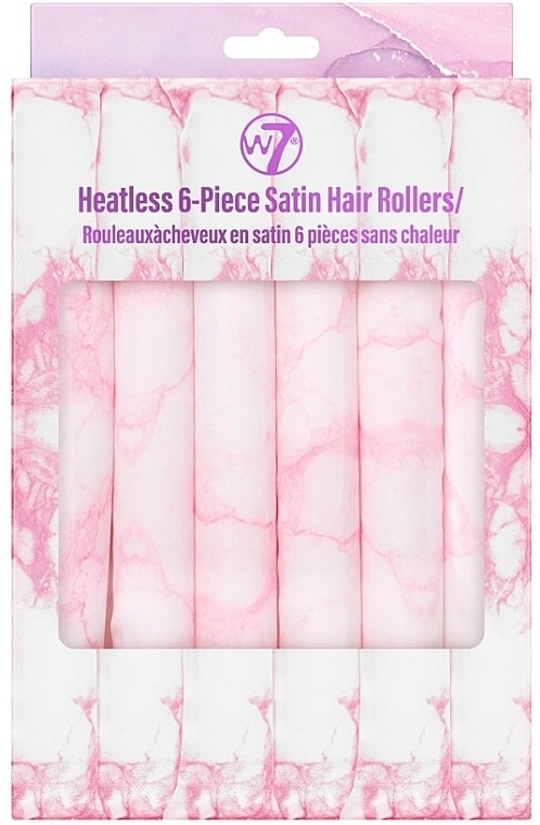 Weiche Lockenwickler aus Satin 6 St. - W7 Heatless 6 Piece Satin Hair Rollers  — Bild N1