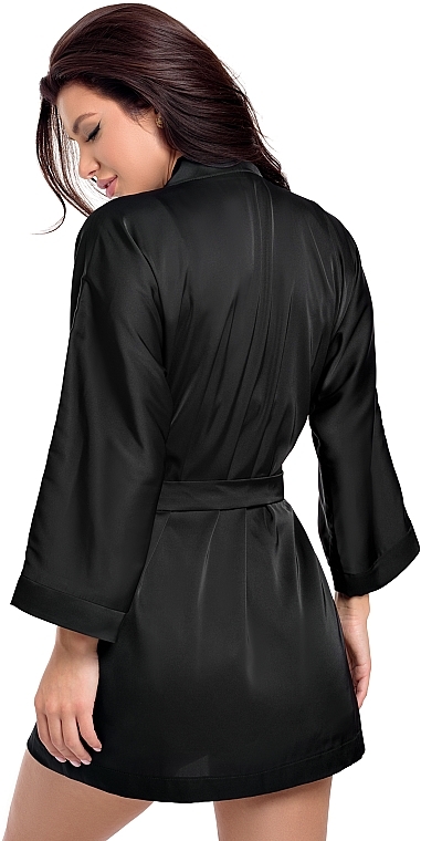 Morgenmäntel für Damen Aesthetic schwarz - MAKEUP Women's Robe Kimono Black (1 St.)  — Bild N4