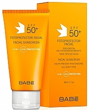 Düfte, Parfümerie und Kosmetik Sonnenschutzcreme für das Gesicht SPF 50+ - Babe Laboratorios Fotoprotector Facial Sunscreen