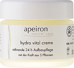 Nährende 24h-Gesichtscreme für normale, trockene und Mischhaut - Apeiron Hydro Vital 24h Nourishing&Regenerating Cream — Bild N2