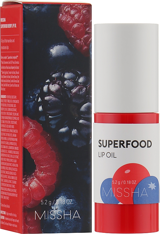Lippenbutter mit Beerenextrakt - Missha Super Food Lip Oil Berry — Bild N2