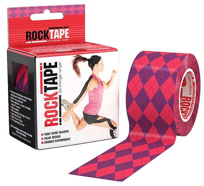 Kinesiologisches Tape Pink Argyle - RockTape Design — Bild N4