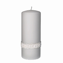 Düfte, Parfümerie und Kosmetik Dekorative Kerze 7x10 cm grau - Artman Crystal Pearl