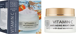 Düfte, Parfümerie und Kosmetik Anti-Falten Nachtcreme mit Vitamin C und Mineralien aus dem Toten Meer - Dead Sea Collection Vitamin C Night Cream