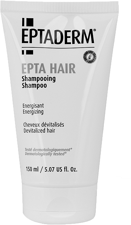 Energetisierendes Shampoo gegen Haarausfall mit Gletscherwasser, Vitamin B3 und Koffein - Eptaderm Epta Hair Shampoo — Bild N1