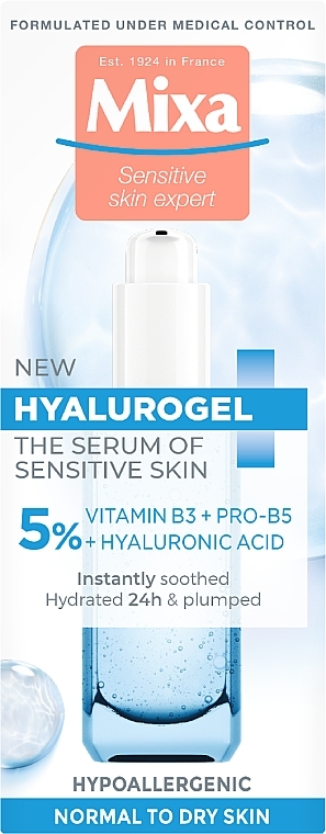 Feuchtigkeitsspendendes Gesichtsserum mit Hyaluronsäure für empfindliche Haut - Mixa Hyalurogel The Serum Of Sensitive Skin — Bild N2