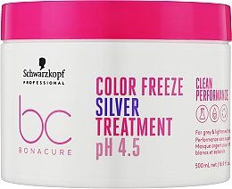 Maske für graues und aufgehelltes Haar - Schwarzkopf Professional Bonacure Color Freeze Silver Treatment pH 4.5 — Bild N3