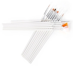 Pinselset für Nageldesign 15 St. weiß - Sunone Nail Air Brush  — Bild N1