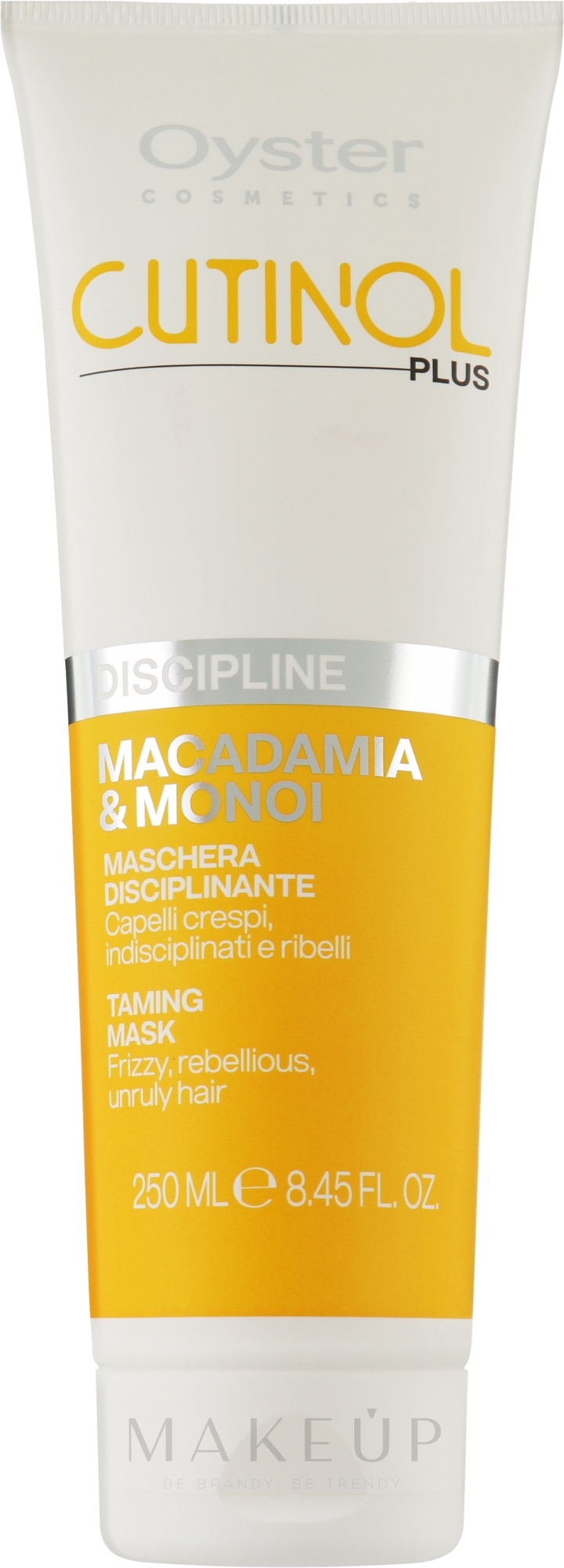 Maske für widerspenstiges Haar - Oyster Cutinol Plus Macadamia & Monoi Oil Discipline Mask — Bild 250 ml