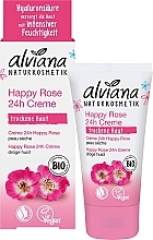 Düfte, Parfümerie und Kosmetik Feuchtigkeitsspendende Gesichtscreme - Alviana Naturkosmetik Happy Rose 24h Cream