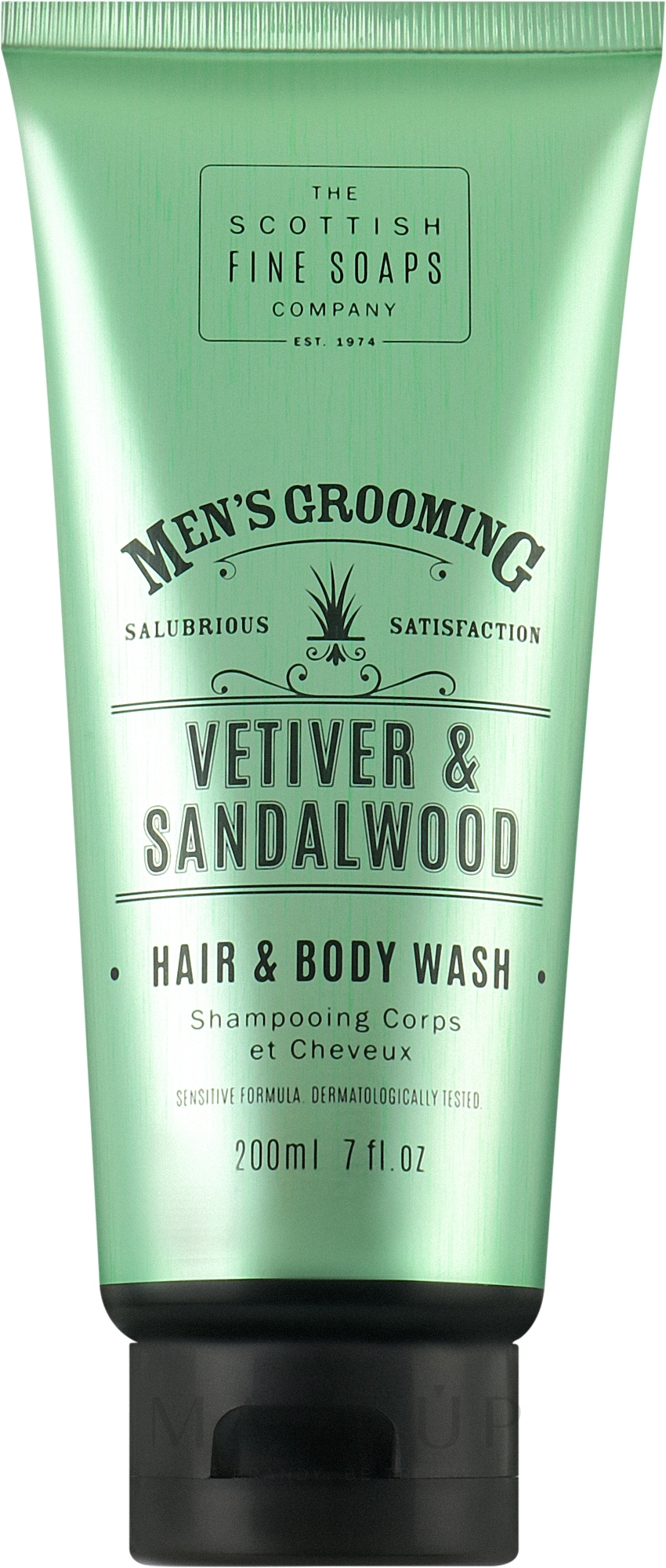 2in1 Shampoo und Duschgel mit Vetiver und Sandelholz - Scottish Fine Soaps Vetiver & Sandalwood Hair Body Wash — Bild 200 ml