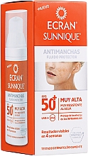 Sonnenschutzfluid für das Gesicht gegen Pigmentflecken SPF 50+ - Ecran Sunnique Antimanchas Facial Spf50+ — Bild N2