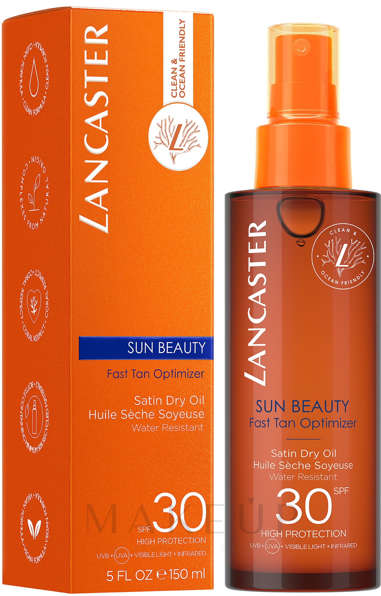 Bräunungsöl LSF 30 - Lancaster Sun Beauty Satin Sheen Oil — Bild 150 ml