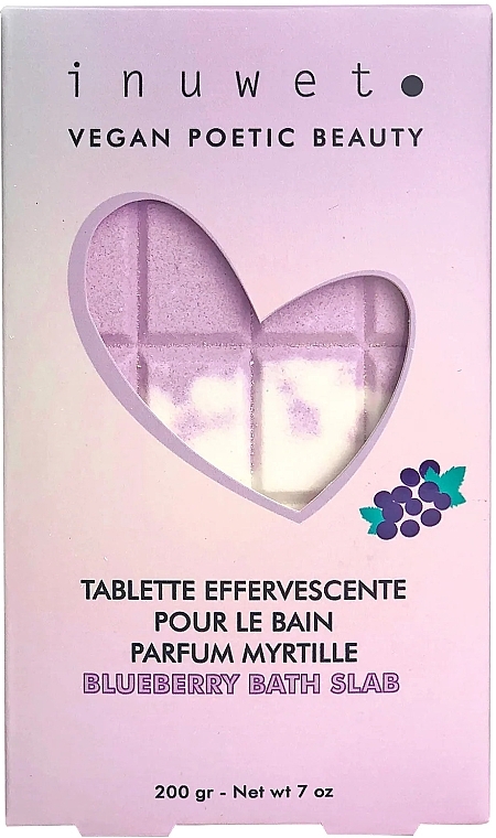 Sprudelbad-Tabletten mit Blaubeerduft - Inuwet Tablette Bath Bomb Blueberry — Bild N1