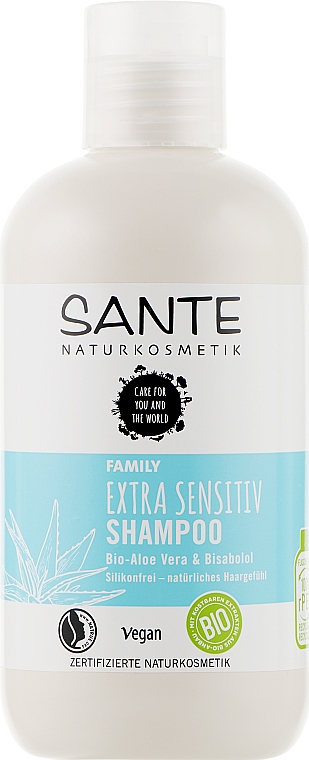 Bio-Shampoo für die ganze Familie für empfindliche Kopfhaut mit Aloe Vera und Bisabolol - Sante Family Extra Sensitive Shampoo — Bild N1