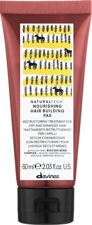 Pflegende Maske für trockenes und strapaziertes Haar mit Phytoceuticals - Davines Nourishing Bulding Pak — Bild N1