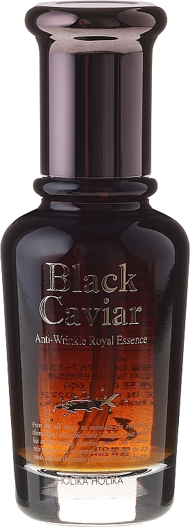 Anti-Aging Essenz für das Gesicht mit schwarzem Kaviar-Extrakt - Holika Holika Black Caviar Anti-Wrinkle Royal Essence — Bild N2