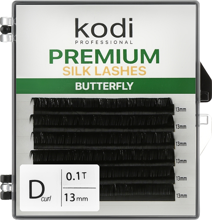 Wimpernbüschel Butterfly Green D 0.10 (6 Reihen 13 mm) - Kodi Professional — Bild N1
