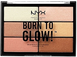 Düfte, Parfümerie und Kosmetik Highlighter-Palette - NYX Professional Makeup Professional Born to Glow Highlighting Palette