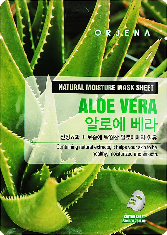 Tuchmaske für das Gesicht mit Aloe-Extrakt - Orjena Natural Moisture Aloe Vera Mask Sheet — Bild N1