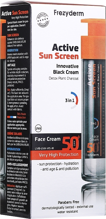 Feuchtigkeitsspendende Anti-Aging Sonnenschutzcreme für das Gesicht mit SPF 50+ - Frezyderm Active Sun Screen Face Cream Spf50+ — Bild N1