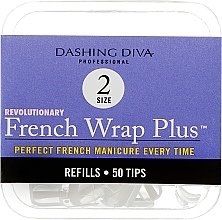 Nageltips French Wrap - Dashing Diva French Wrap Plus White 50 Tips Size 2 — Bild N1