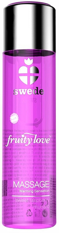 Intim-Massagegel Süßer Himbeer-Rhabarber - Swede Fruity Love Massage Warming Sensation Sweet Raspberry Rhubarb — Bild N1