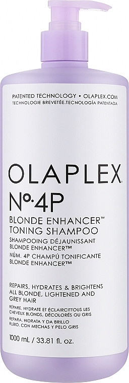 Shampoo für blondes, aufgehelltes und graues Haar - Olaplex No 4P Blonde Enhancer Toning Shampoo — Bild N3