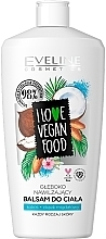 Feuchtigkeitsspendender Körperbalsam mit Kokosnuss- und Mandelextrakt - Eveline I Love Vegan Food Body Balm — Bild N2