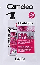 Shampoo mit rosa Farbton - Delia Cosmetics Cameleo Pink Effect Shampoo (Probe)  — Bild N1