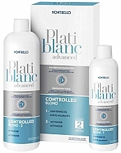 Haarpflegeset - Montibello Platiblanc Advanced Controlled Blond (Haaractivator 400ml + Haaröl 200ml) — Bild N1