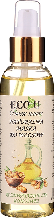 Natürliche Haarmaske gegen Spliss mit Rizinusöl - Eco U Choose Nature — Bild N1