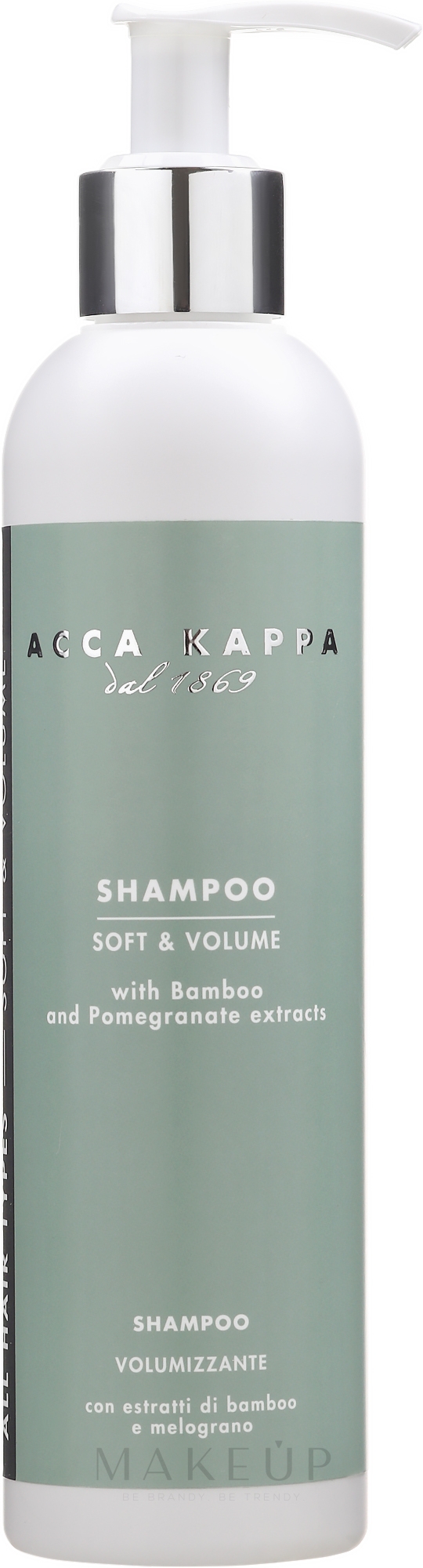 Volumengebendes Shampoo mit Bambusextrakt - Acca Kappa Soft & Volume Shampoo — Bild 250 ml