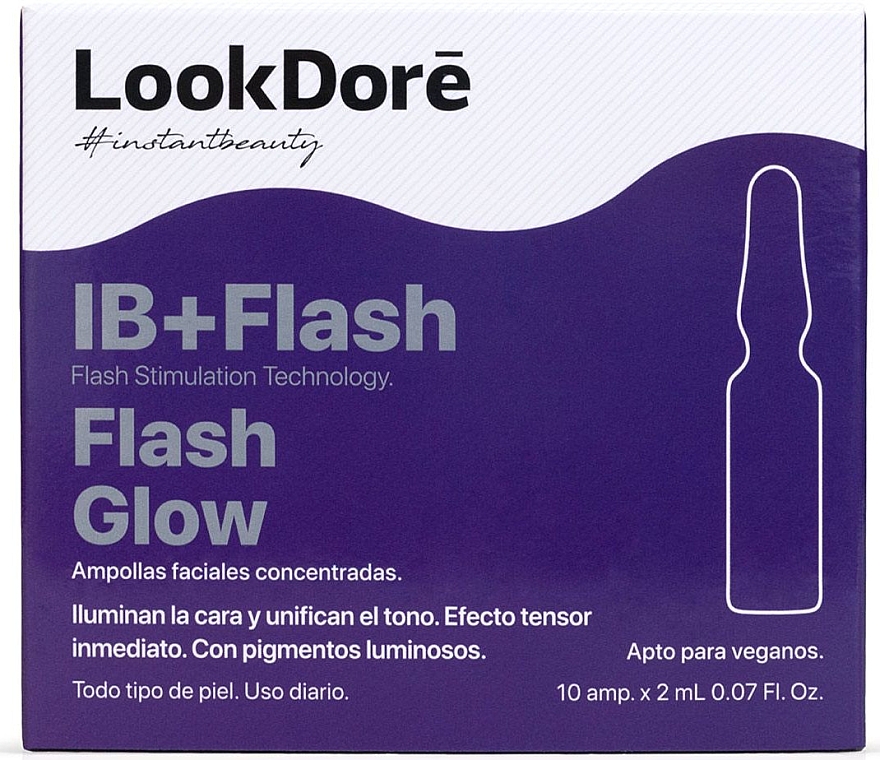 Konzentriertes Serum in Ampullen für das Gesicht - LookDore IB+Flash Glow Ampoules — Bild N1
