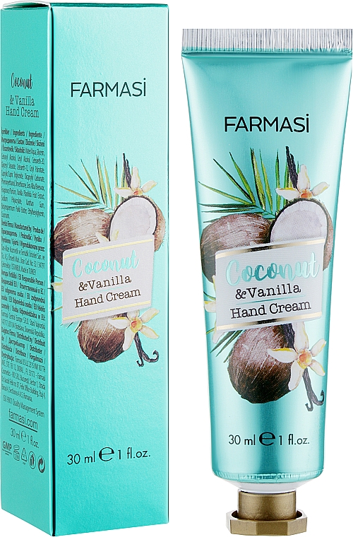 Handcreme Kokosnuss und Vanille - Farmasi Hand Cream — Bild N2