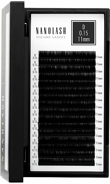 Falsche Wimpern D 0.15 (11 mm) - Nanolash Volume Lashes — Bild N2