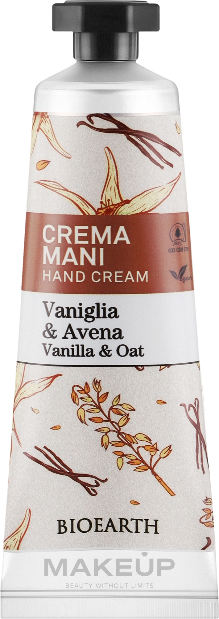 Handcreme Vanille und Hafer - Bioearth Family Vanilla & Oat Hand Cream — Bild 30 ml