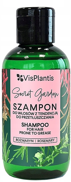 GESCHENK! Shampoo für zu Fettigkeit neigendes Haar - Vis Plantis Secret Garden Rosemary Shampoo — Bild N1