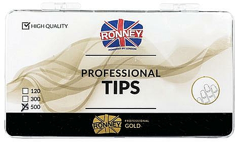 Transparente Nageltips 500 St. - Ronney Professional Tips — Bild N1