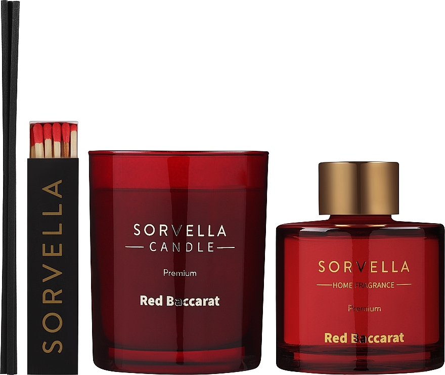 Duftset - Sorvella Perfume Home Fragrance Red Baccarat (Raumerfrischer 120ml + Duftkerze 170g) — Bild N2