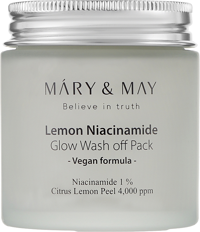 Reinigungsmaske mit Niacinamid - Mary & May Lemon Niacinamide Glow Wash Off Pack — Bild N1