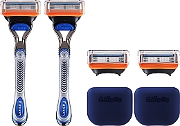 Rasierset - Gillette Sharp (Rasierer 2 St. + Ersatzklingen 4 St. + Case 2 St.) — Bild N1