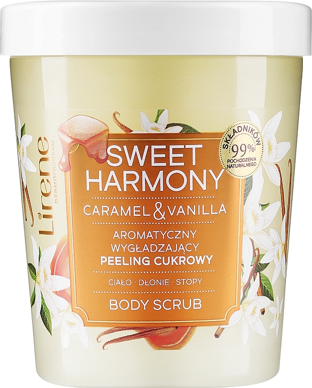 Aromatisches glättendes Zuckerpeeling - Lirene Peeling Sweet Harmony Caramel Vanilla — Bild N1