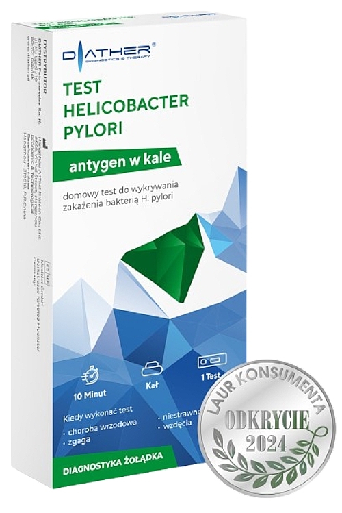 Test zum Nachweis einer H.-Pylori-Infektion - Diather Diagnostics & Therapy	 — Bild N1