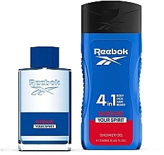 Reebok Move Your Spirit For Men  - Duftset (Eau de Toilette 100ml + Duschgel 250ml + Kosmetiktasche 1 St.)  — Bild N2