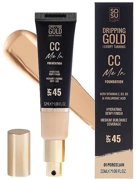 Flüssige Foundation - Sosu Cosmetics Dripping Gold CC Me In Foundation SPF45 — Bild N1