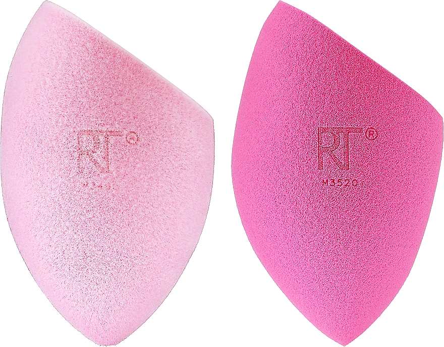 Schminkschwamm pink, hellrosa 2 St. - Real Techniques Miracle Complexion Sponge + Miracle Powder Sponge For Liquid + Powder Makeup 04157 — Bild N2